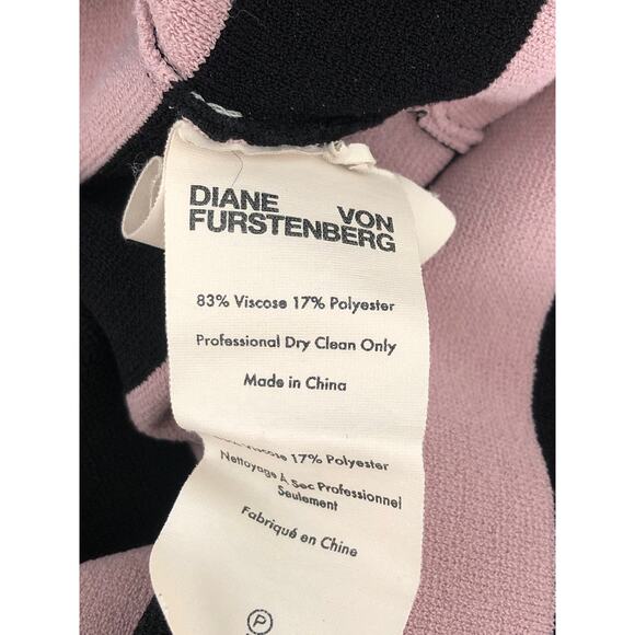 Diane Von Furstenburg Women's Size Small V-Neck Stripe Sweater - Picture 6 of 6